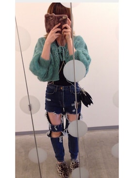 「LILY BROWN（リリーブラウン）のアイテム（PC・スマホグッズ/家電）」を使った、kkzzkk29さん（レディース・158cm）の冬コーディネート