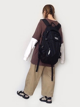 「NIKE（ナイキ）のアイテム（トップス）」を使った、まかろにさん（レディース・158cm）の春コーディネート