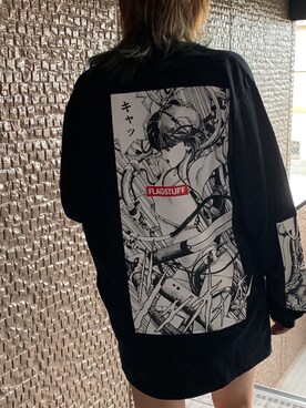 「FLAGSTUFF（フラグスタフ）のアイテム」を使った、ゆんゆんさん（レディース・160cm）の夏コーディネート