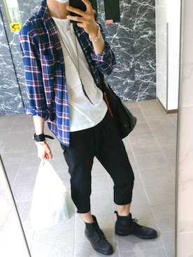 「Ann DEMEULEMEESTER（アンドゥムルメステール）のアイテム（アクセサリー）」を使った、Fuziさん（メンズ・174cm）の夏コーディネート