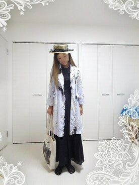 「むぎわら帽子」｜「アイテム（その他アウター）」を使った、saeさん（レディース・162cm）の夏コーディネート