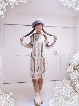 「ご近所コーデ」｜「アイテム（ハンチング/ベレー帽）」を使った、saeさん（レディース・162cm）の秋コーディネート