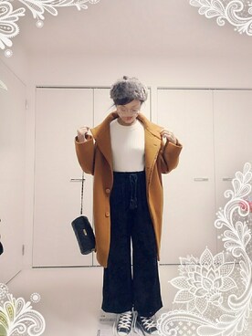 「Omekashi（オメカシ）のアイテム（その他アウター）」を使った、saeさん（レディース・162cm）の秋コーディネート