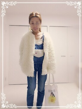 「シアタープロダクツ(THEATRE PRODUCTS)」｜「アイテム（オールインワン・サロペット）」を使った、saeさん（レディース・162cm）の秋コーディネート