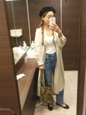 「秋のブラウンスタイル」｜「アイテム（シャツワンピース）」を使った、saeさん（レディース・162cm）の秋コーディネート