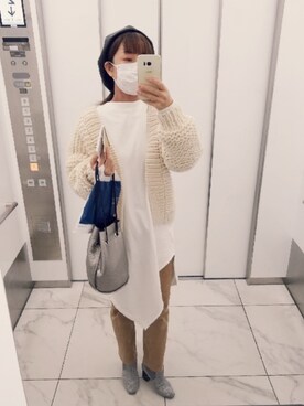 「アイテム（ブーティ、シルバー系）」を使った、saeさん（レディース・162cm）の春コーディネート