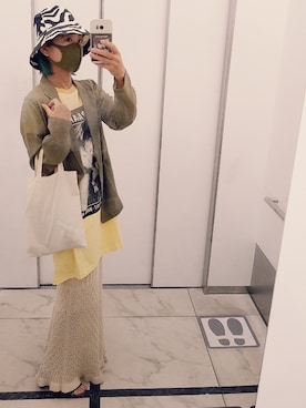 「H&M（エイチ・アンド・エム）のアイテム（ハット）」を使った、saeさん（レディース・162cm）の夏コーディネート