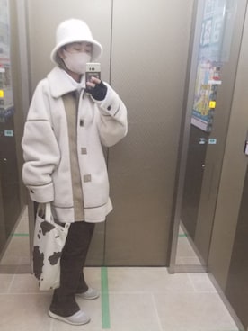 「unglid（アングリッド）のアイテム」を使った、saeさん（レディース・162cm）の冬コーディネート