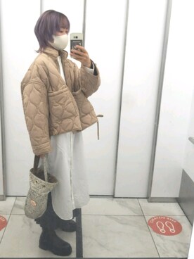 「VERMEIL par iena（ヴェルメイユパーイエナ）のアイテム（シャツワンピース）」を使った、saeさん（レディース・162cm）の春コーディネート