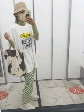 「WC（ダブル シー）のアイテム（スラックス）」を使った、saeさん（レディース・162cm）の春コーディネート