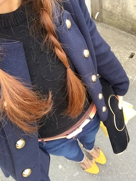 「網タイツ×デニム」｜Ariel さん（レディース・153cm）の春コーディネート