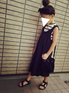 「アイテム（つなぎ/オールインワン）」を使った、w.a.24さん（キッズ・110cm）の夏コーディネート