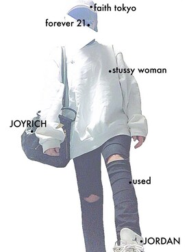 「JOYRICH」｜「アイテム（帽子）」を使った、u  r  a  nさん（レディース・153cm）の春コーディネート