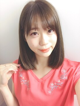 「Honeys（ハニーズ）の刺繍使いプルオーバー（Tシャツ/カットソー、ピンク系）」を使った、結原弓愛さん（レディース・160cm）の夏コーディネート