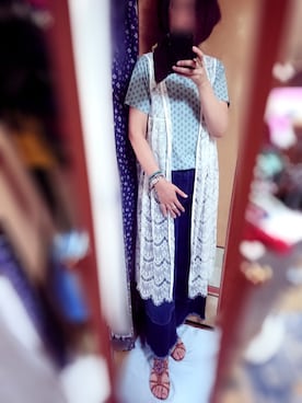 「abcd（ナシ）のアイテム（シューズ）」を使った、咲さん（レディース・166cm）の夏コーディネート