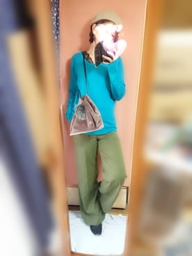 「レースタンク」｜「アイテム（ハンチング/ベレー帽）」を使った、咲さん（レディース・166cm）の秋コーディネート