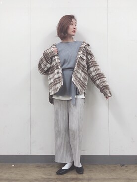 「シャギー」｜「アイテム（ブルゾン）」を使った、ＭＡＮＡＭＩ 【GLOBALWORK】さん（レディース・165cm）の冬コーディネート