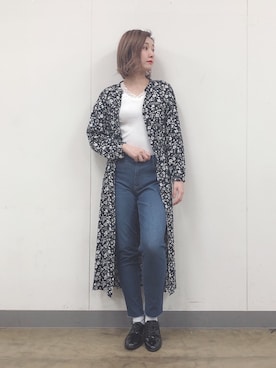 「ワンピース×デニム」｜ＭＡＮＡＭＩ 【GLOBALWORK】さん（レディース・168cm）の冬コーディネート
