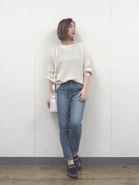 「透けトップス」｜「アイテム（その他）」を使った、ＭＡＮＡＭＩ 【GLOBALWORK】さん（レディース・168cm）の春コーディネート