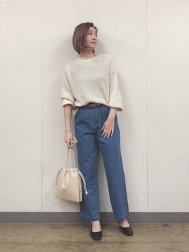 「透けトップス」｜「アイテム（その他）」を使った、ＭＡＮＡＭＩ 【GLOBALWORK】さん（レディース・168cm）の春コーディネート
