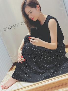 「NICE CLAUP（ナイスクラップ）のアイテム（ワンピース/ドレス）」を使った、N.さん（レディース・163cm）の春コーディネート