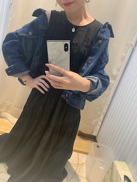 「NICE CLAUP（ナイスクラップ）のアイテム（ワンピース/ドレス）」を使った、N.さん（レディース・163cm）の秋コーディネート