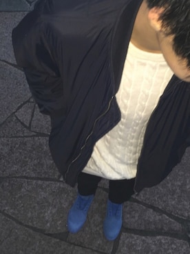 「UNIQLO（ユニクロ）のWOMEN ウルトラストレッチジーンズ（デニムパンツ）」を使った、koさん（メンズ・173cm・10代）の冬コーディネート