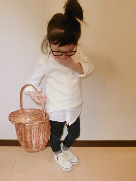 「Luz Llena（ラズレナ）のアイテム」を使った、reomamaさん（キッズ・90cm）の春コーディネート