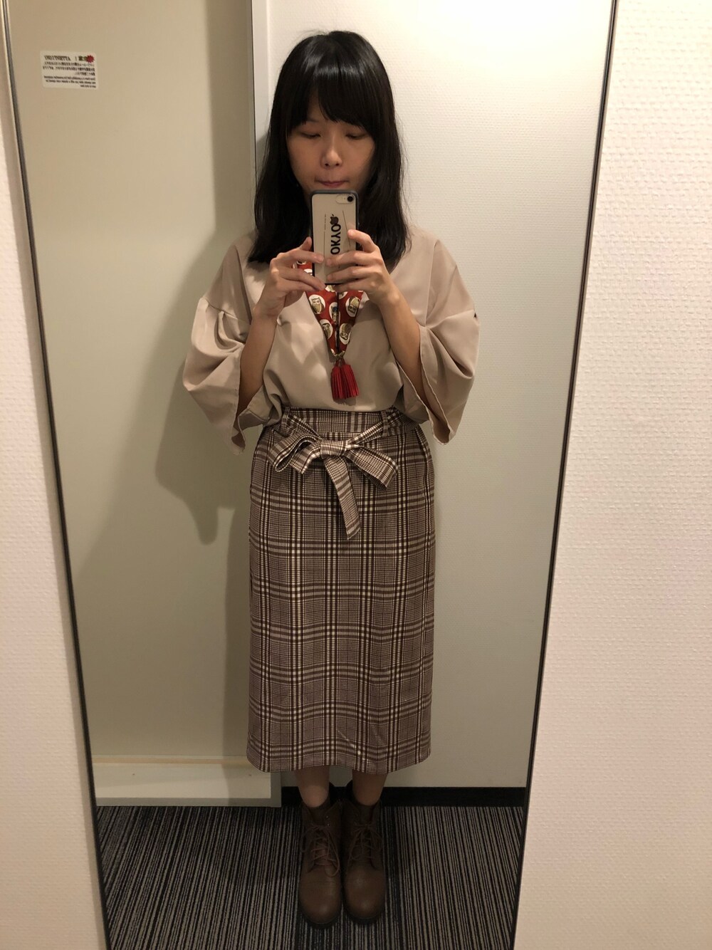 「RETRO GIRL、GU、横浜、TRIP、旅行、日本」｜「RETRO GIRLのアイテム（その他トップス、ベージュ系）」を使った、しばさん（レディース・154cm）の夏コーディネートの1枚目の写真