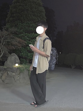「FILA（フィラ）のアイテム（サンダル）」を使った、りゅーさん（メンズ・165cm）の春コーディネート