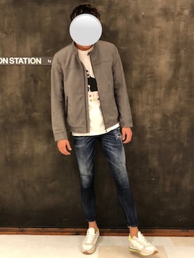 「ラトルトラップ」｜「アイテム（ライダースジャケット）」を使った、wataruさん（メンズ・178cm）の秋コーディネート