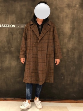 「ラトルトラップ」｜「アイテム（チェスターコート）」を使った、wataruさん（メンズ・178cm）の秋コーディネート