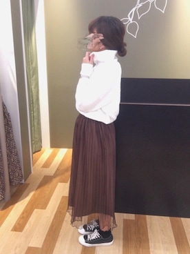 「タートルネック」｜「アイテム（腕時計）」を使った、maiさん（レディース・161cm）の冬コーディネート