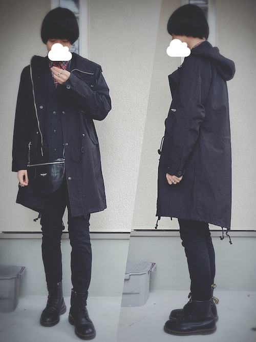 RUDE GALLERYのモッズコート（ブラック系）を使った人気ファッション