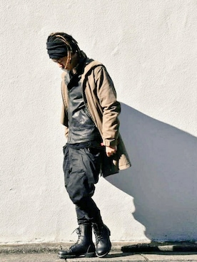 「VIRGOwearworks（ヴァルゴウェアワークス）のアイテム（ジャケット/アウター）」を使った、DK_garbhaさん（メンズ・178cm）の冬コーディネート