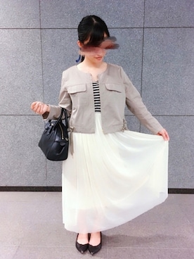 「JILL by Jillstuart」｜「アイテム（ブルゾン）」を使った、ぺすちよさん（レディース・150cm）の春コーディネート