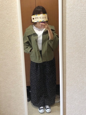 「ARROW（アロー）のアイテム（ジャケット/アウター）」を使った、manamiさん（レディース・157cm）の春コーディネート