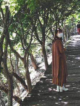 「FIKA（フィカ）のアイテム（ワンピース/ドレス）」を使った、mikiさん（レディース・159cm）の秋コーディネート