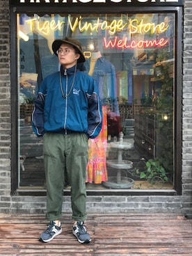 「summer」｜「アイテム（ナイロンジャケット）」を使った、Venom維儂さん（メンズ・173cm）の春コーディネート