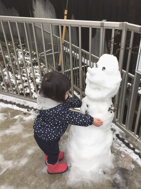 「ZARA（ザラ）のアイテム（ナイロンジャケット）」を使った、syumiさん（キッズ・90cm）の冬コーディネート