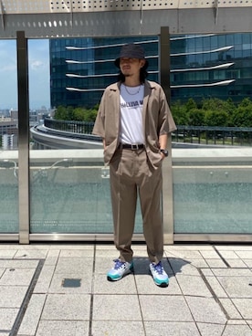 「SET UP」｜「アイテム（帽子）」を使った、etsuさん（メンズ・173cm）の夏コーディネート