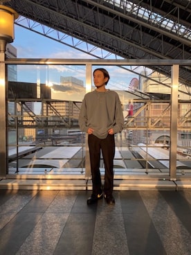 「united arrows」｜「アイテム（スウェット）」を使った、etsuさん（メンズ・173cm）の秋コーディネート