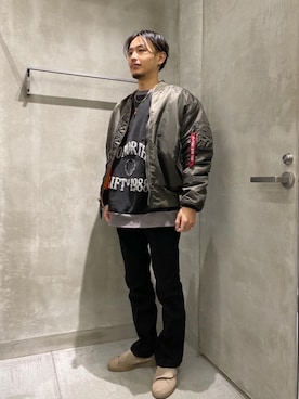 etsuさんの（Alpha Industries | アルファインダストリーズ）を使ったコーディネート