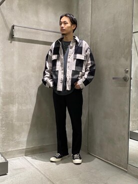 「united arrows」｜「アイテム（スウェット）」を使った、etsuさん（メンズ・173cm）の冬コーディネート