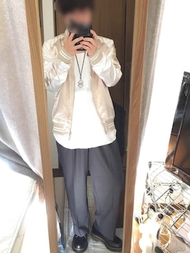「jiggys shop（ジギーズショップ）のアイテム（ブルゾン）」を使った、ゆーさん（メンズ・164cm）の冬コーディネート