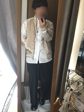 「jiggys shop（ジギーズショップ）のアイテム（ブルゾン）」を使った、ゆーさん（メンズ・164cm）の春コーディネート