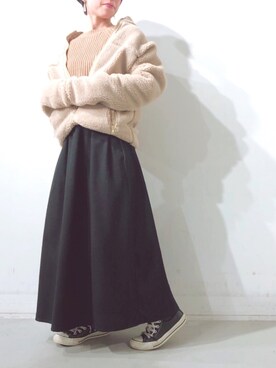 「koe（コエ）のアイテム（その他アウター）」を使った、michiさん（レディース・151cm）の冬コーディネート