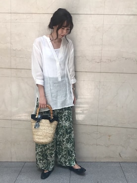 「YECCA VECCA（イェッカヴェッカ）のアイテム（パンツ）」を使った、masupi0416さん（レディース・165cm）の夏コーディネート