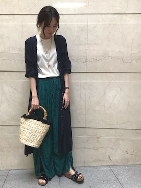 「YECCA VECCA（イェッカヴェッカ）のアイテム（パンツ）」を使った、masupi0416さん（レディース・165cm）の夏コーディネート