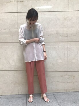 「YECCA VECCA（イェッカヴェッカ）のアイテム（パンツ）」を使った、masupi0416さん（レディース・165cm）の夏コーディネート